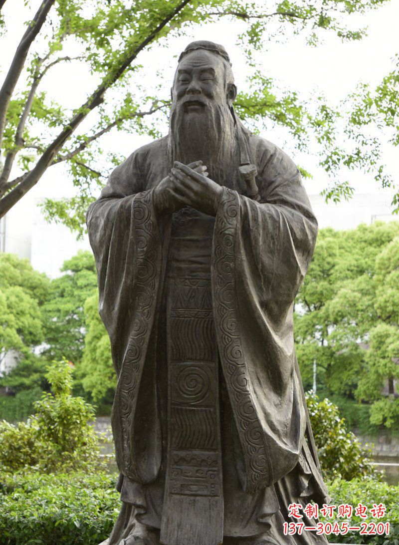 大同校园孔子行教像铜雕 (2)