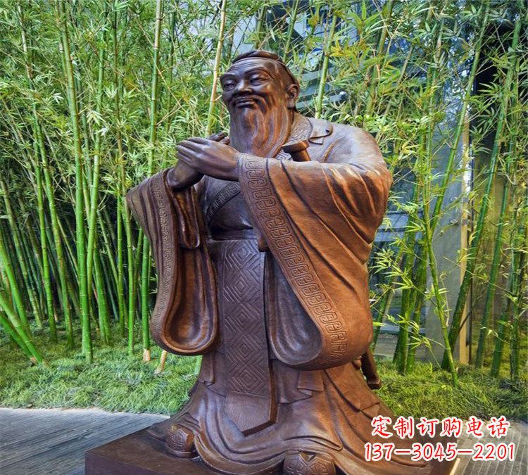 大同校园孔子行教像铜雕