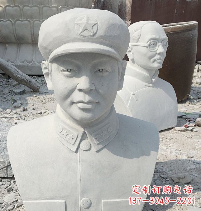 大同校园雷锋头像石雕