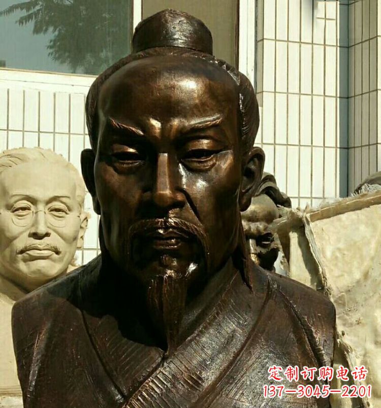 大同校园孟子胸像铜雕