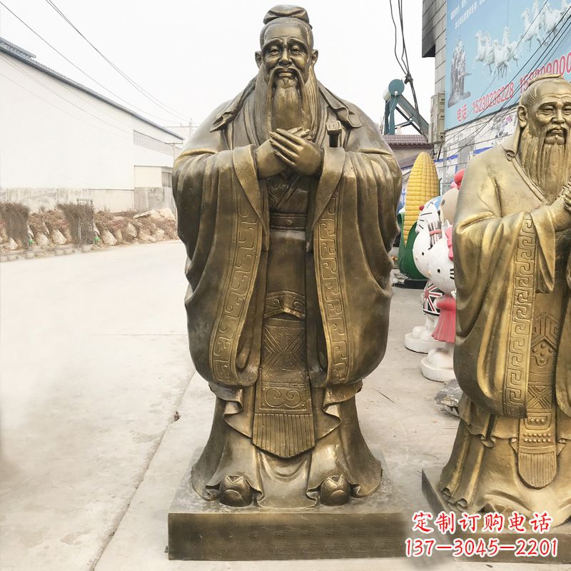 大同校园名人孔子铜雕