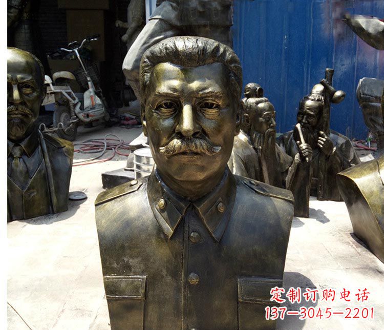大同校园名人斯大林胸像铜雕
