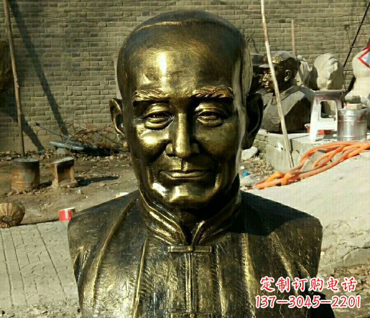 大同校园名人叶圣陶胸像铜雕