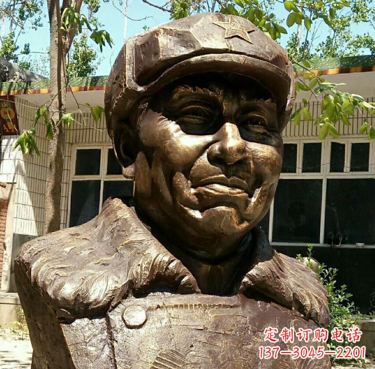 大同校园名人朱德胸像铜雕