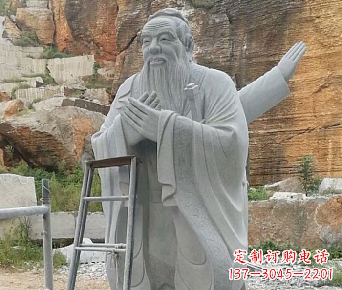 大同校园人物大理石孔子石雕