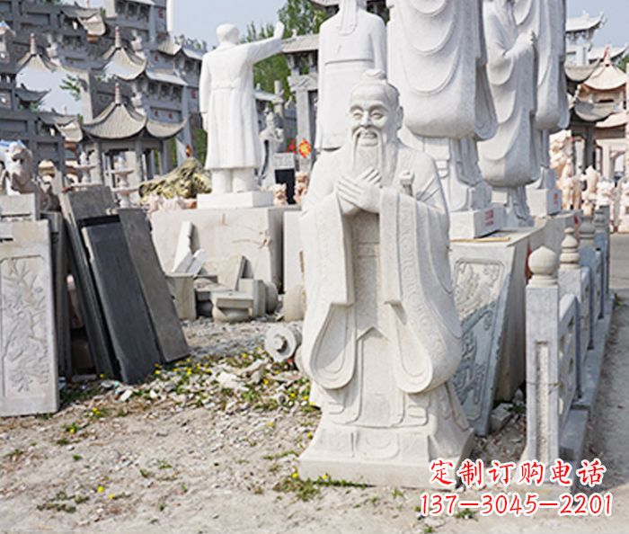 大同校园人物孔子石雕 (3)