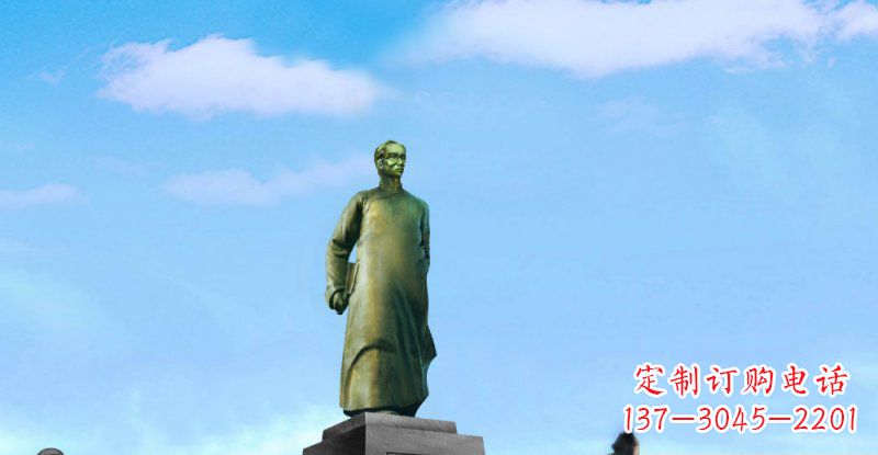 大同校园朱自清近代名人铜雕
