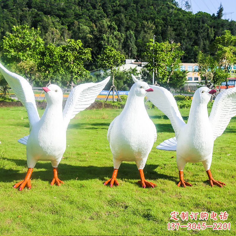 大同信阳师院和平鸽雕塑