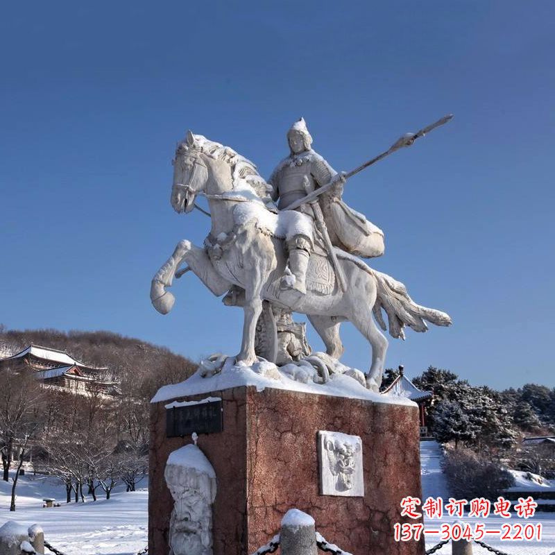 大同薛仁贵骑马雕像-中国历史名人唐朝名将景区景观雕塑