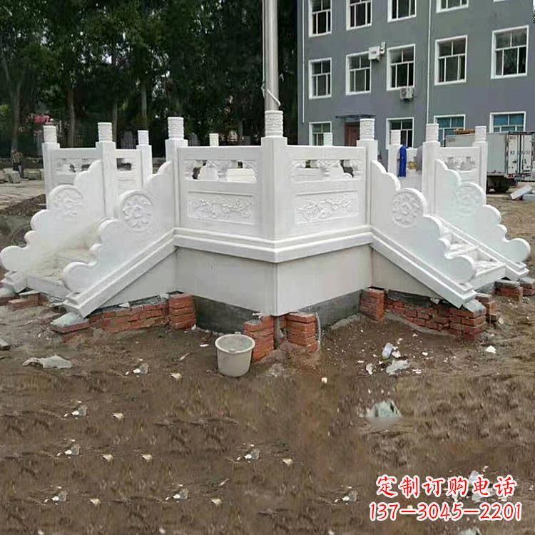 大同学校汉白玉升旗台石雕