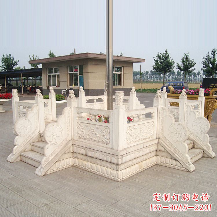 大同学校校园芝麻白广场升旗台