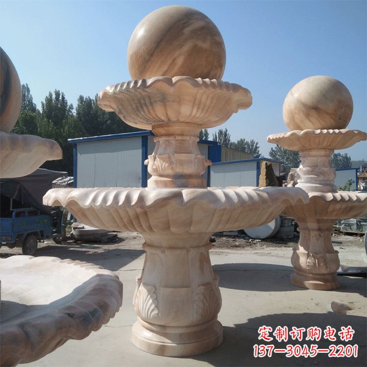 大同一米的喷泉石雕