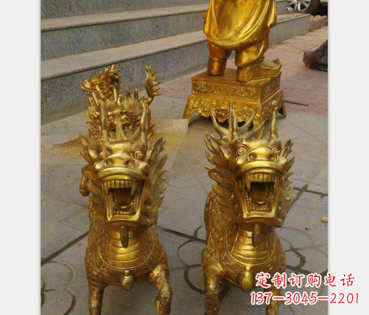 大同银行铜雕麒麟雕塑