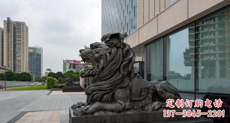 大同银行铜狮子汇丰狮铜雕