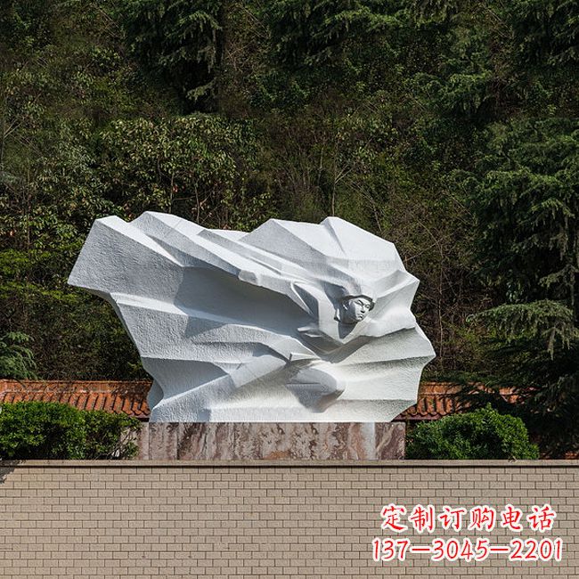 大同英雄人物黄继光景区景点汉白玉石刻雕塑