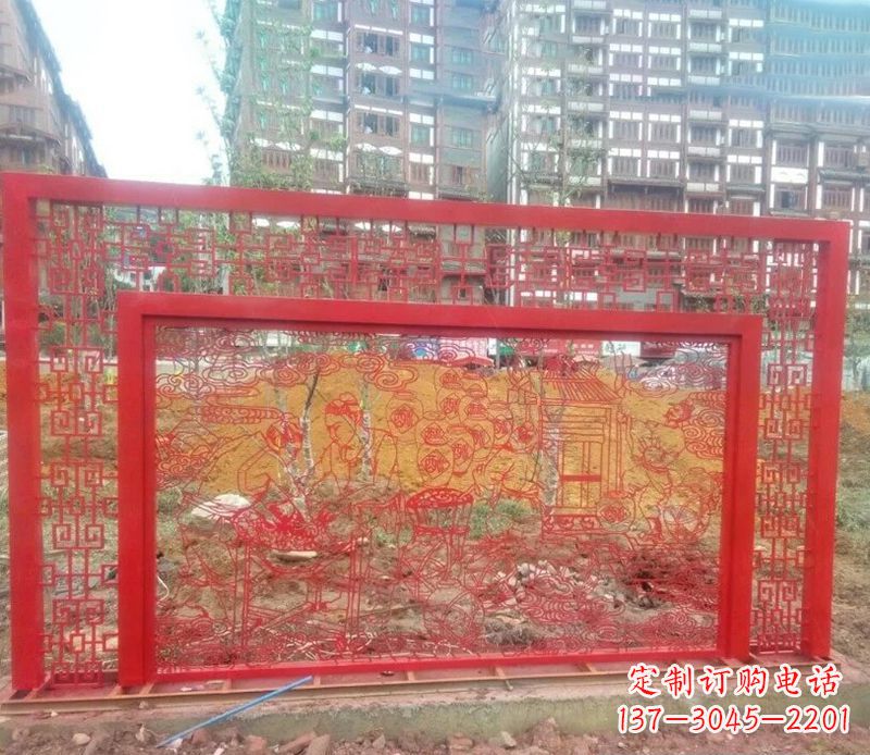 大同迎春福字剪纸雕塑