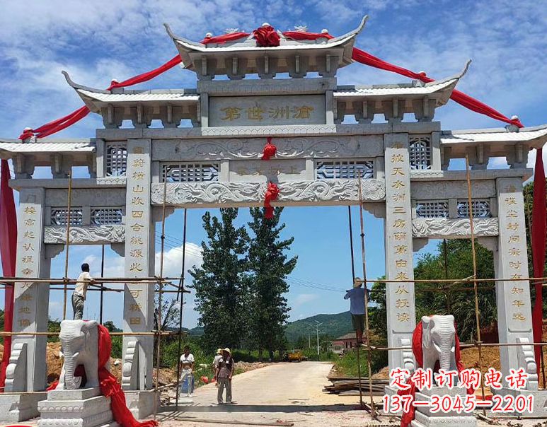 大同由阳石雕牌坊
