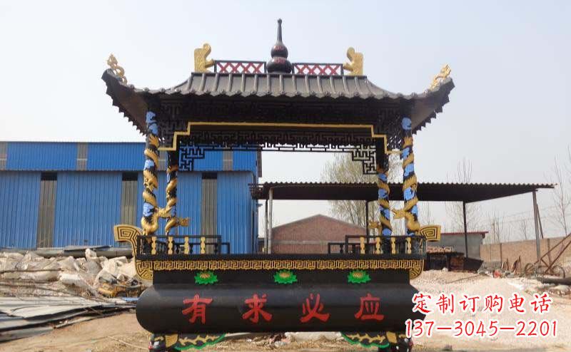 大同有求必应香炉寺庙铜雕