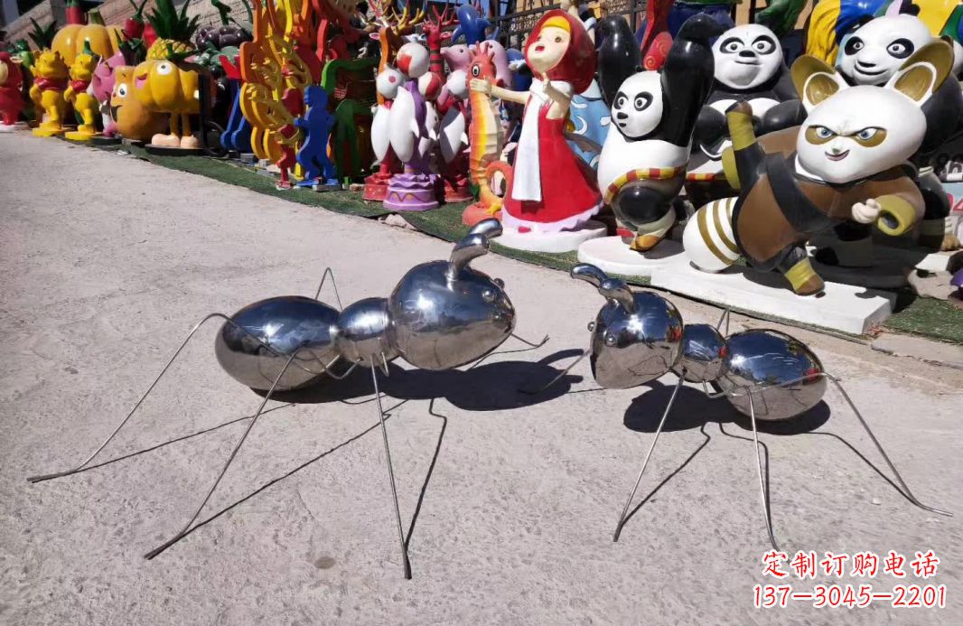 大同园林不锈钢仿真蚂蚁雕塑