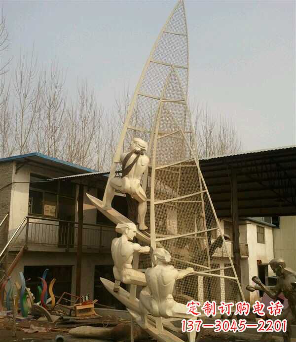 大同园林不锈钢帆船景观雕塑