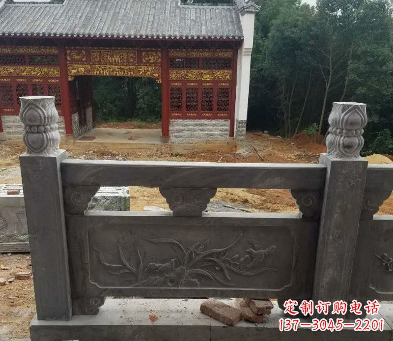 大同园林仿古兰花石浮雕栏板景观石雕
