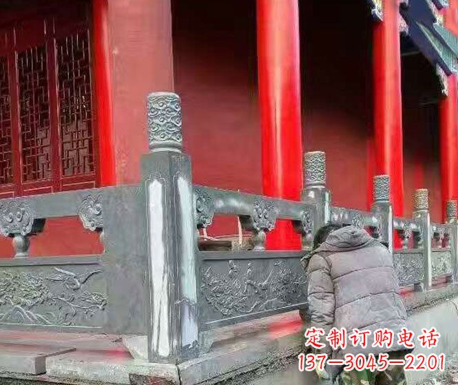 大同园林仿古石栏板景观石雕 (9)