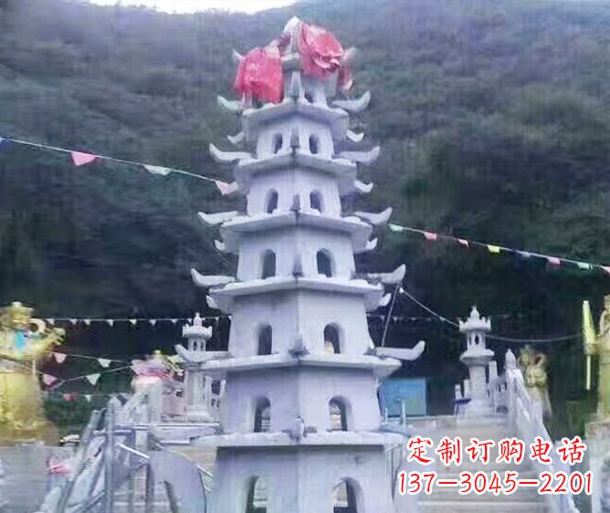 大同园林景观大理石宝塔石雕
