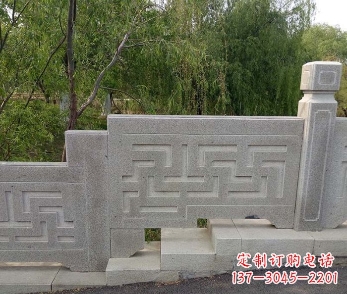 大同园林景观大理石桥栏板石雕 (7)