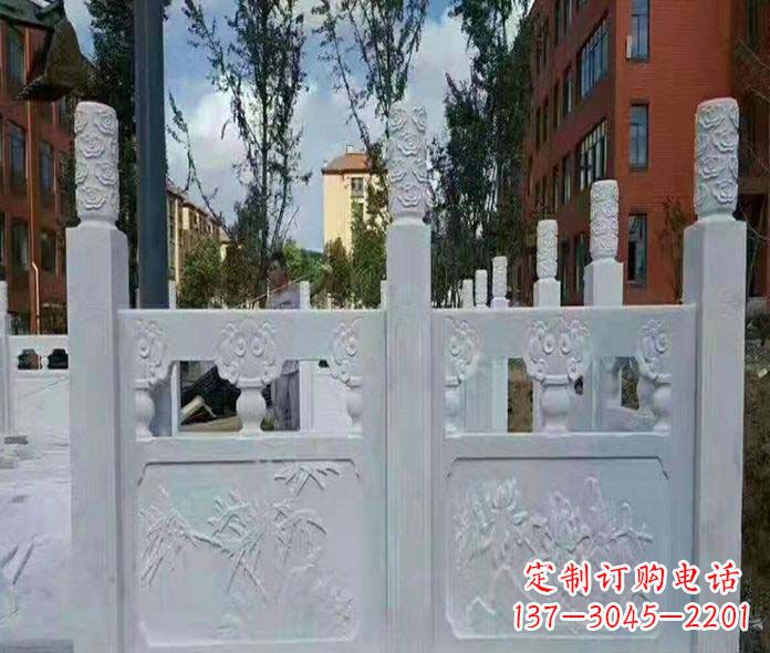 大同园林景观大理石桥栏板石雕_2