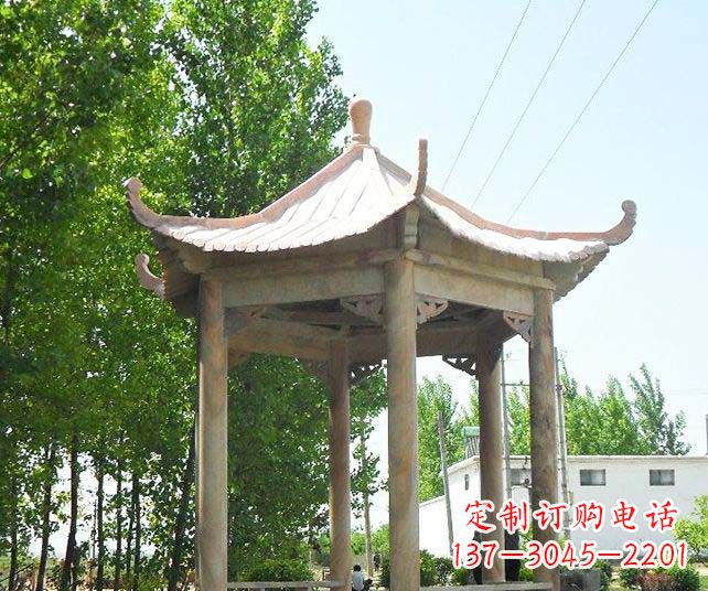 大同园林景观单层石雕凉亭