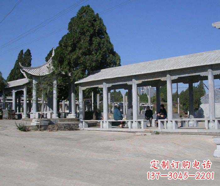 大同园林景观仿古石雕长廊凉亭 (2)