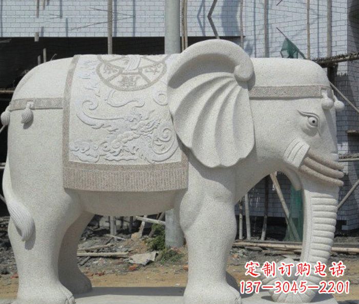 大同园林景观驮宝大象石雕 (2)