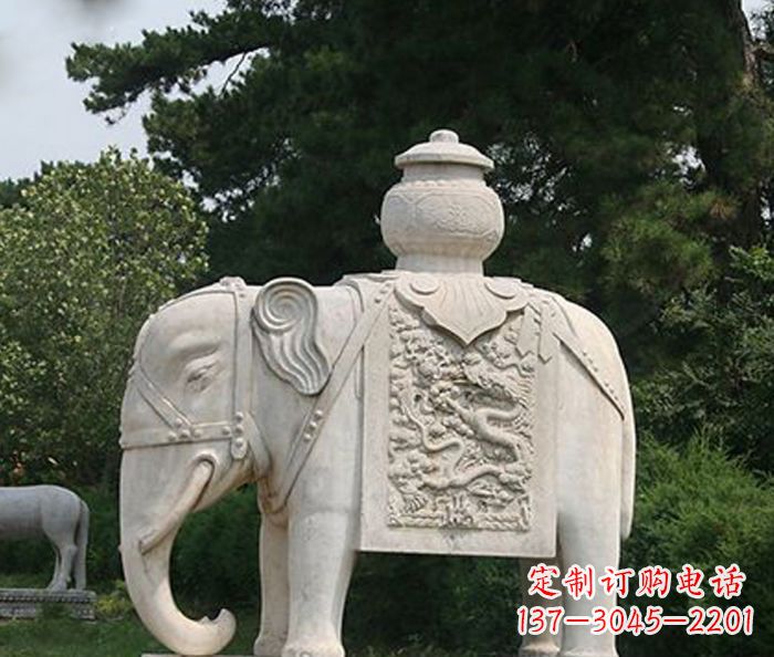 大同园林景观驮宝大象石雕