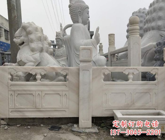 大同园林景观晚霞红石栏板