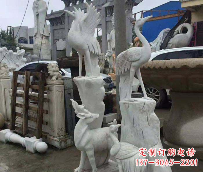 大同园林景观仙鹤石雕