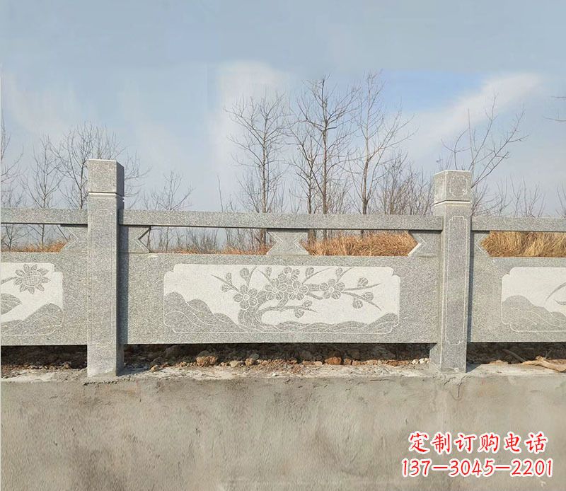 大同园林梅花石浮雕栏板景观石雕