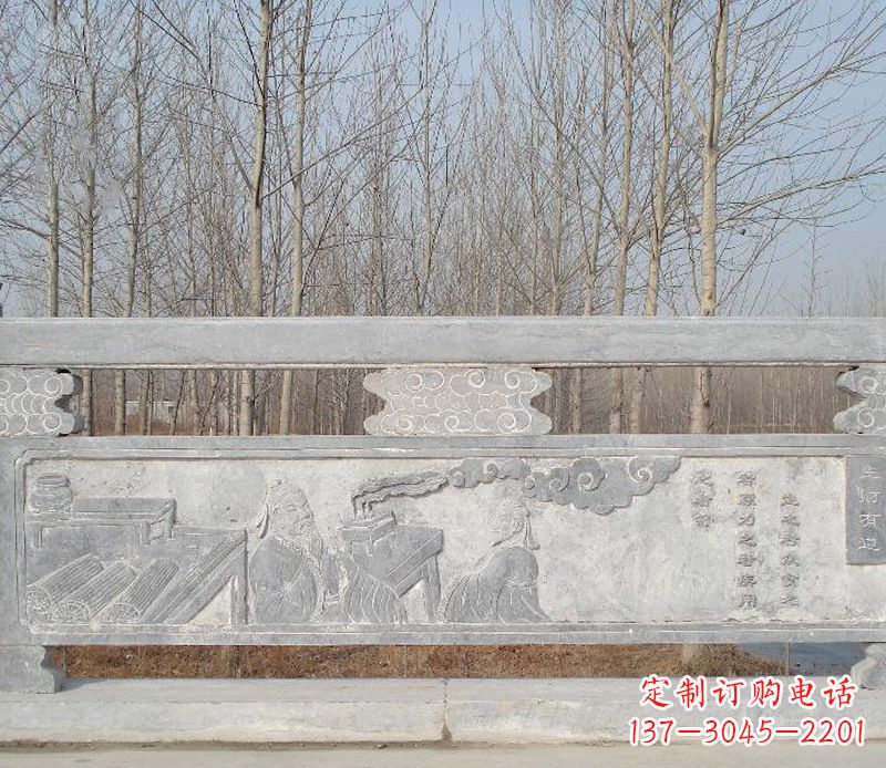 大同园林石浮雕栏板景观石雕 (3)