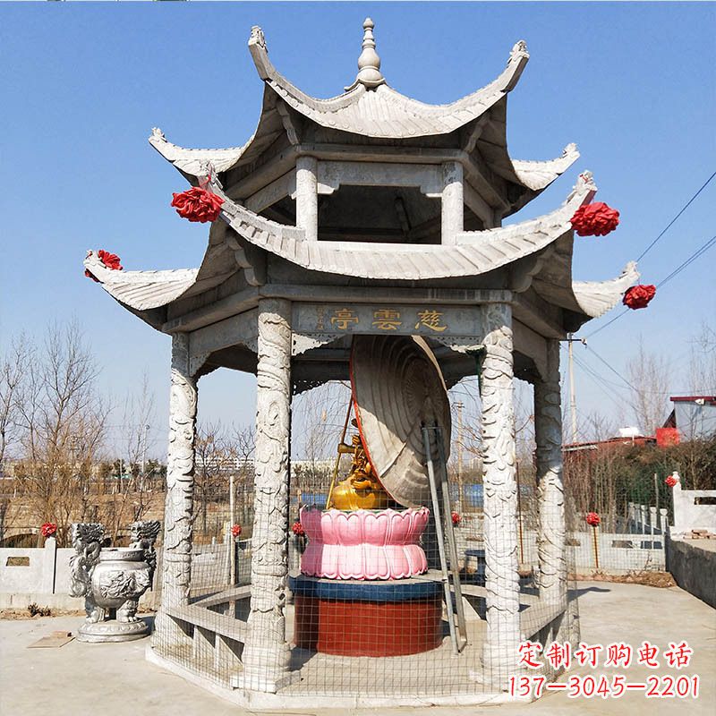 大同园林亭子双层凉亭