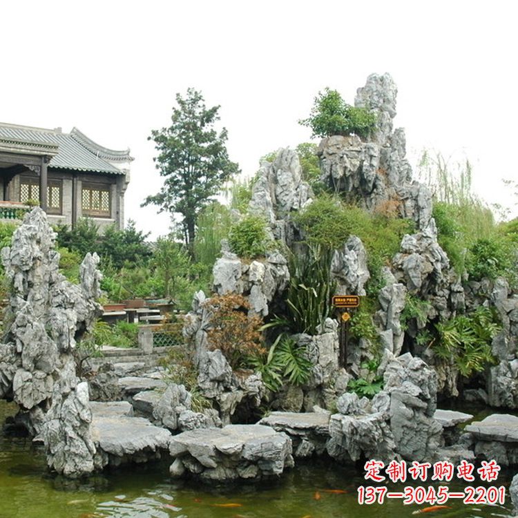大同园林庭院奇石假山