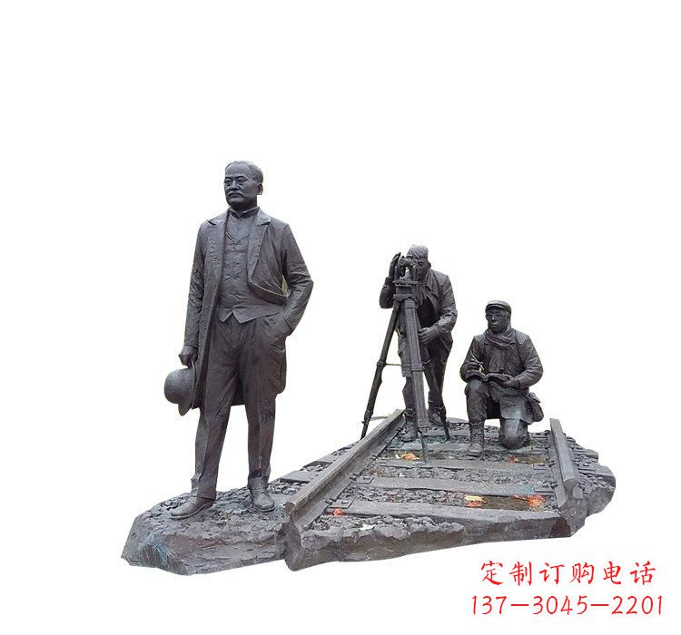 大同詹天佑铜雕