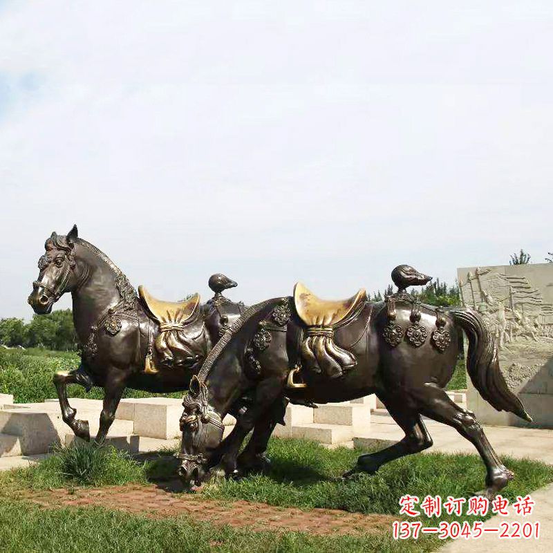 大同战马群公园景区动物情景雕塑