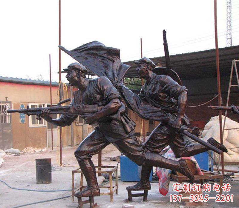 大同战士人物铜雕