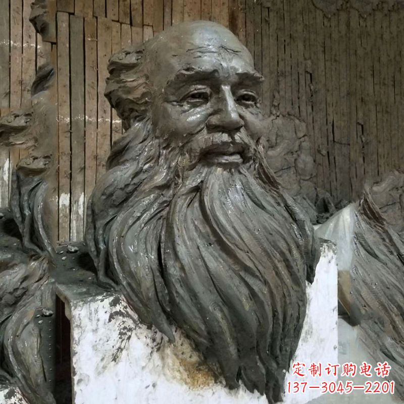 大同张大千头像雕塑泥稿