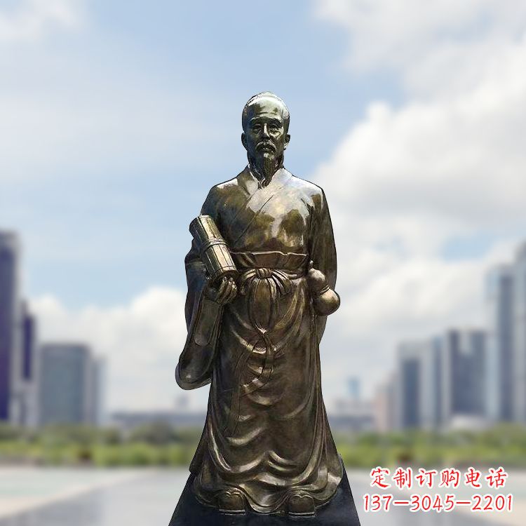 大同张仲景仿铜玻璃钢雕塑
