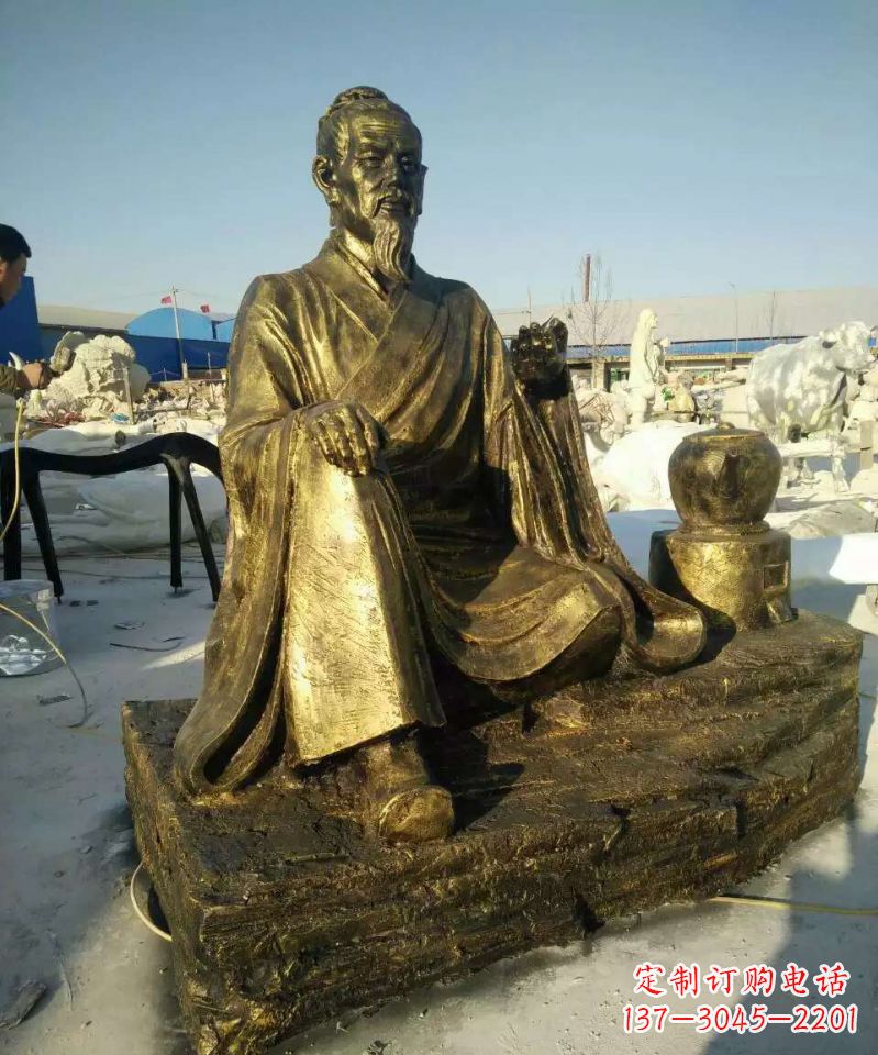 大同张仲景人物铜雕