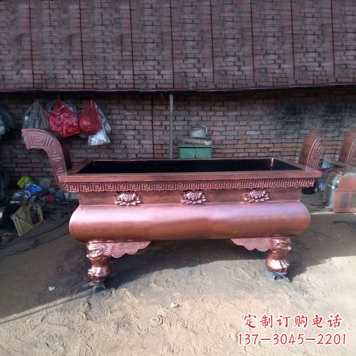 大同长方形铜香炉