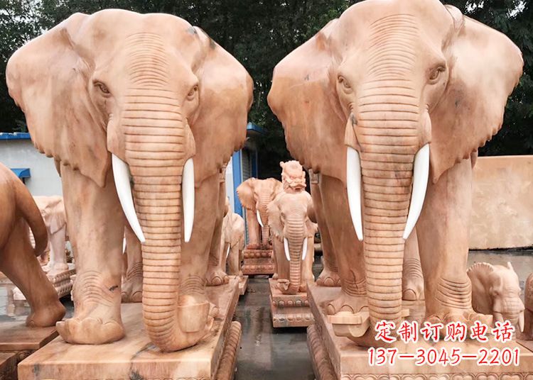 大同招财大象石雕