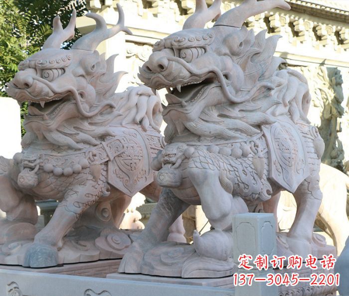 大同招财瑞兽麒麟石雕 (2)