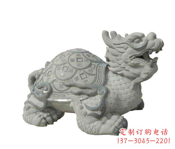 大同招财神兽大理石龙龟石雕