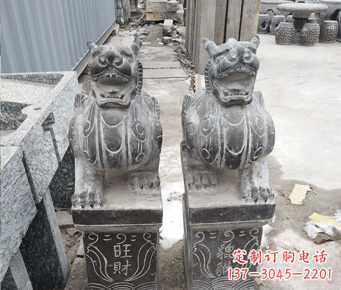 大同招财神兽貔貅石雕 (2)